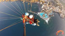 Vuelo en Parapente con Tenerfly panoramica del Puerto de la Cruz